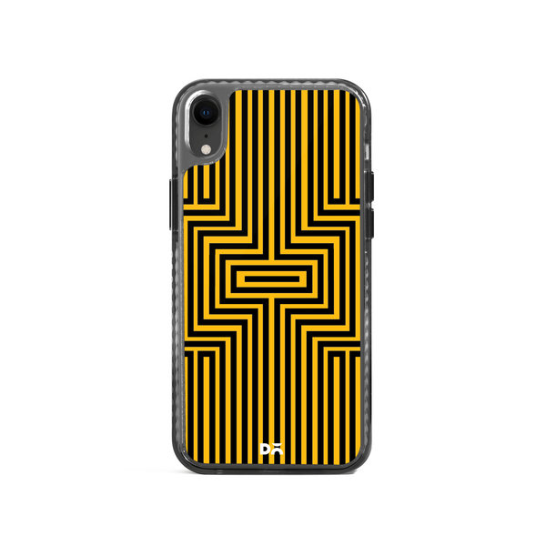 

DailyObjects Maze Ochre Stride 2.0 Case Cover For iPhone XR