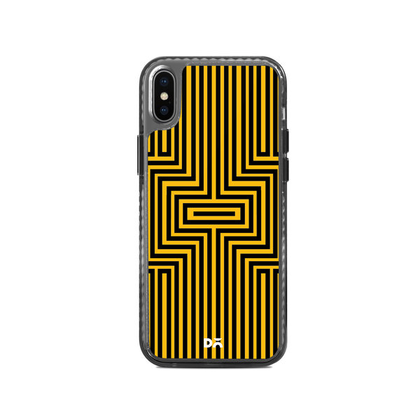 

DailyObjects Maze Ochre Stride 2.0 Case Cover For iPhone XS