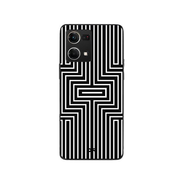 

DailyObjects Maze White Glass Case Cover For Oppo Reno 7