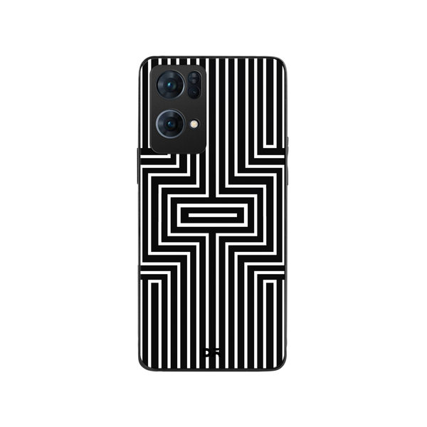 

DailyObjects Maze White Glass Case Cover For Oppo Reno 7 Pro