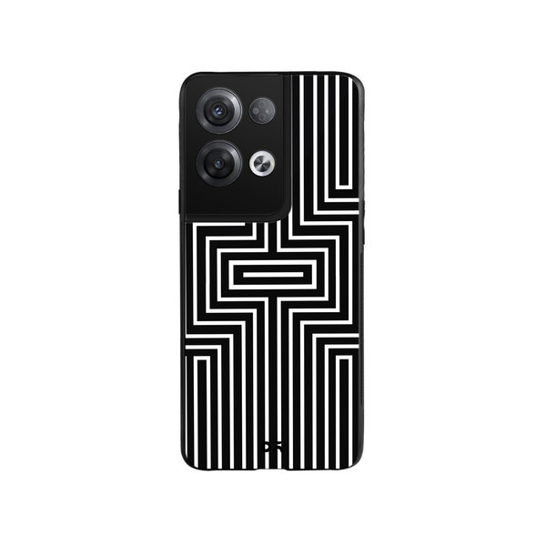 

DailyObjects Maze White Glass Case Cover For Oppo Reno 8 Pro Plus