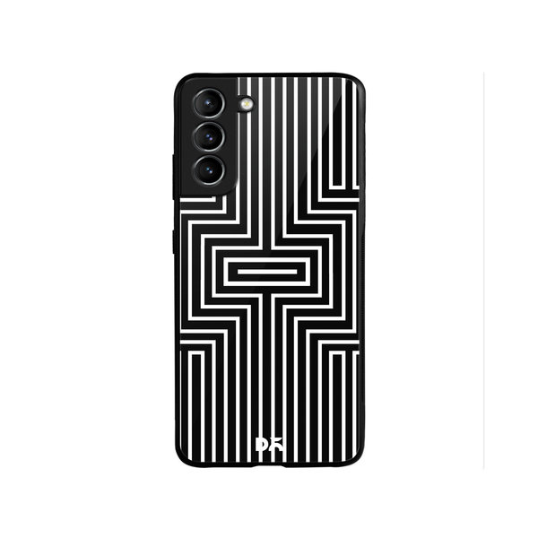 DailyObjects Maze White Glass Case Cover For Samsung Galaxy S22
