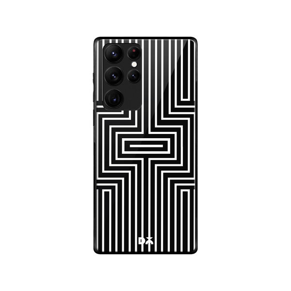 

DailyObjects Maze White Glass Case Cover For Samsung Galaxy S22 Ultra