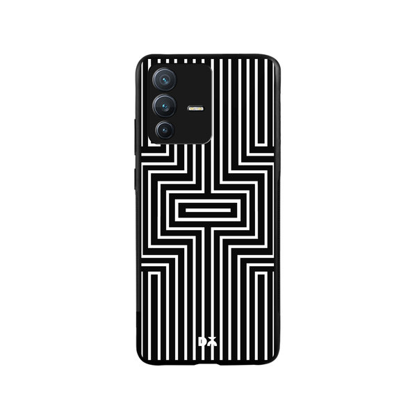 

DailyObjects Maze White Glass Case Cover For Vivo V23 Pro