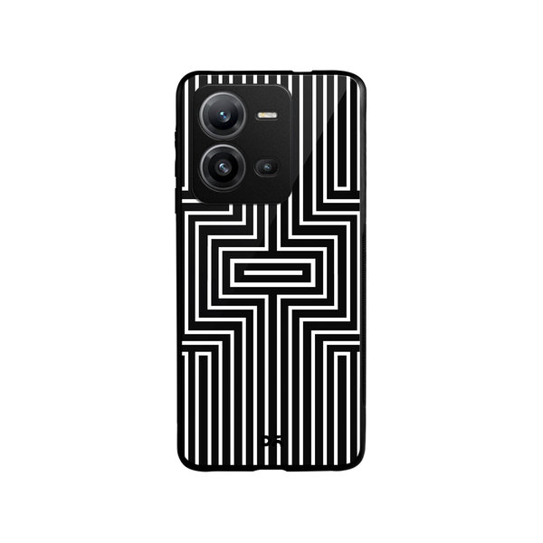 

DailyObjects Maze White Glass Case Cover For Vivo V25