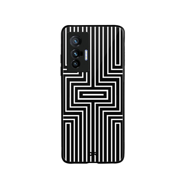 

DailyObjects Maze White Glass Case Cover For Vivo X70