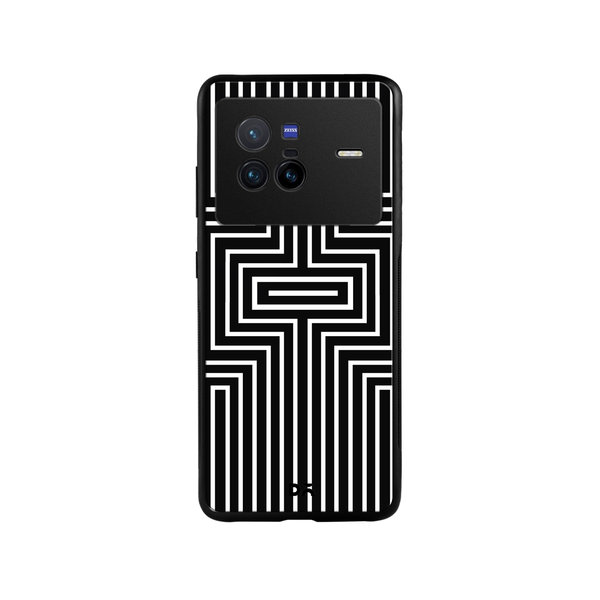 

DailyObjects Maze White Glass Case Cover For Vivo X80