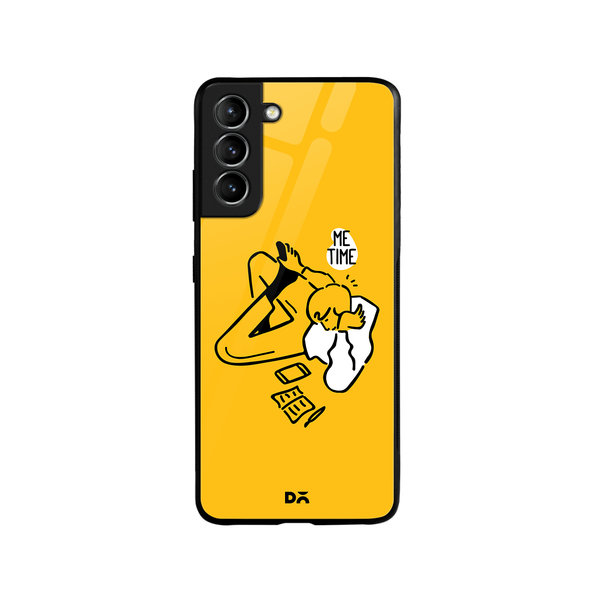 

DailyObjects Me Time Glass Case Cover For Samsung Galaxy S21 Plus