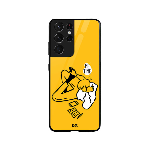 

DailyObjects Me Time Glass Case Cover For Samsung Galaxy S21 Ultra