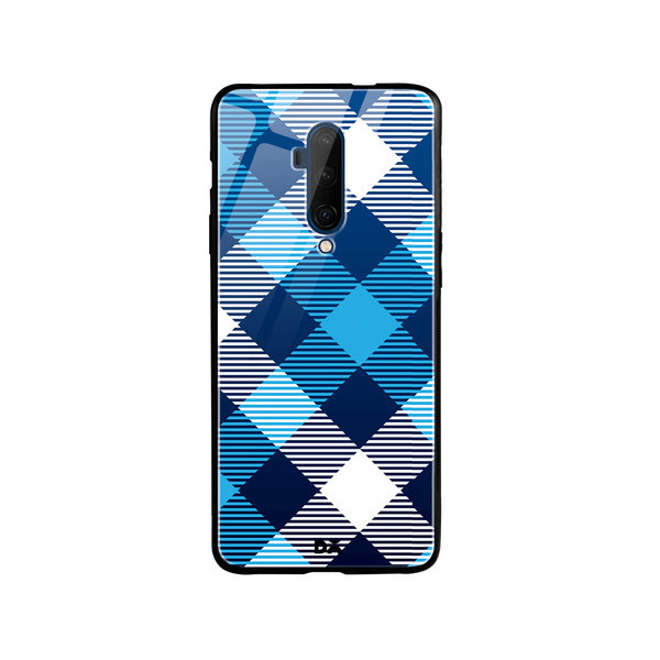 

DailyObjects Medium Static Nightfall Checks Glass Case Cover For OnePlus 7T Pro