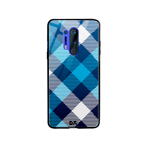 

DailyObjects Medium Static Nightfall Checks Glass Case Cover For OnePlus 8 Pro