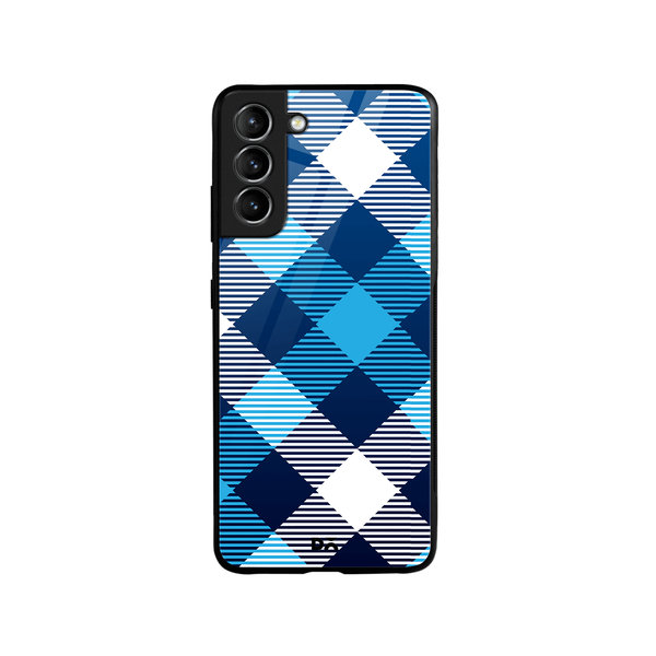 

DailyObjects Medium Static Nightfall Checks Glass Case Cover For Samsung Galaxy S21