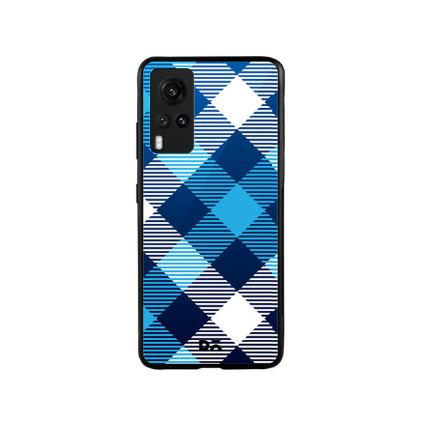 

DailyObjects Medium Static Nightfall Checks Glass Case Cover For Vivo X60