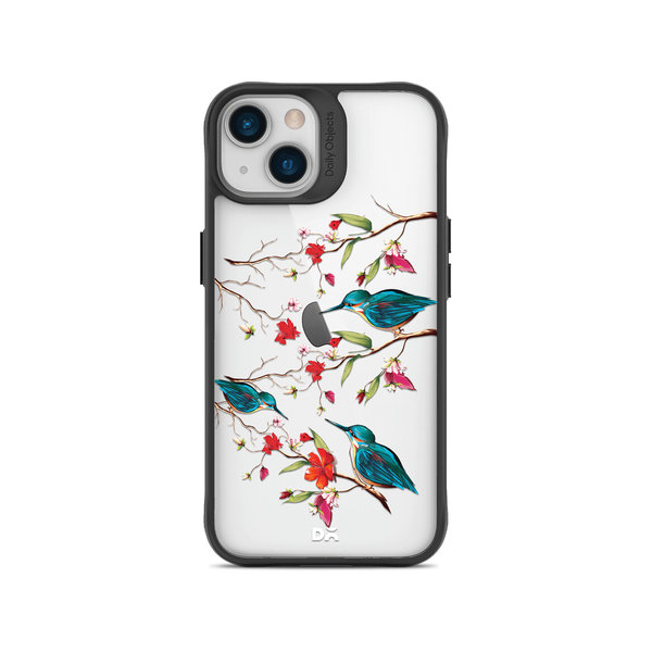 

DailyObjects Melody Birds Black Hybrid Clear Case Cover For iPhone 14