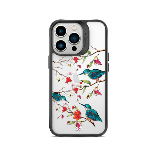 

DailyObjects Melody Birds Black Hybrid Clear Case Cover For iPhone 14 Pro