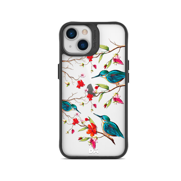 

DailyObjects Melody Birds Black Hybrid Clear Case Cover For iPhone 15