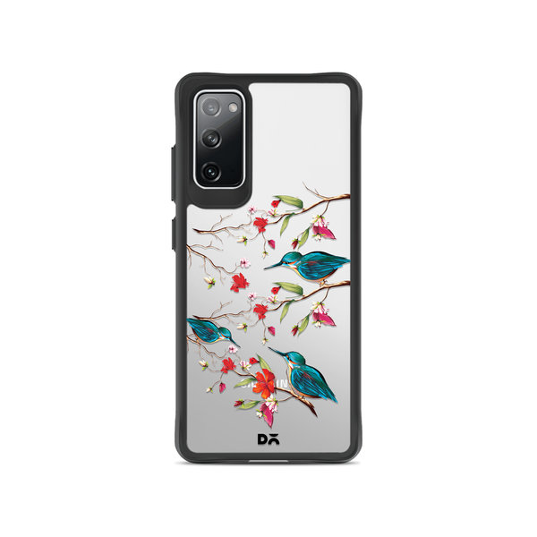 

DailyObjects Melody Birds Black Hybrid Clear Case Cover For Samsung Galaxy S20 FE