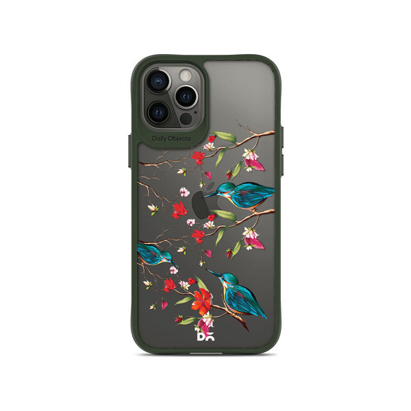 

DailyObjects Melody Birds Green Hybrid Clear Case Cover For iPhone 12 Pro Max