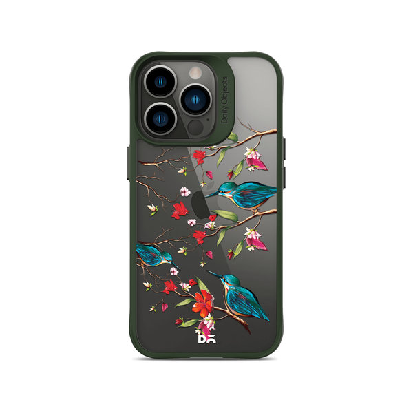

DailyObjects Melody Birds Green Hybrid Clear Case Cover For iPhone 13 Pro Max