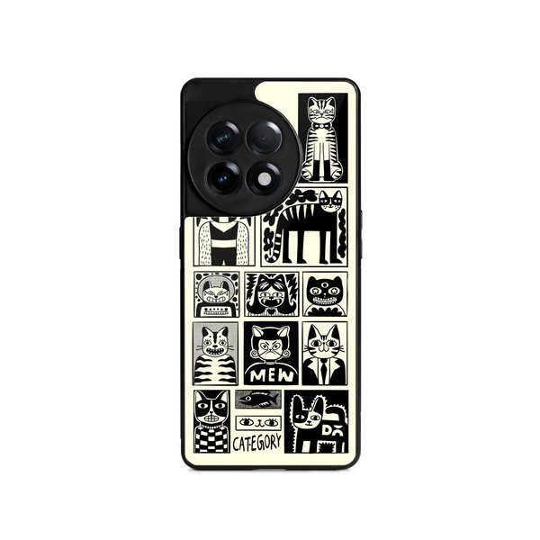 

DailyObjects Mew Men Glass Case Cover For OnePlus 11R