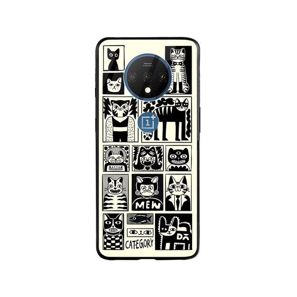 

DailyObjects Mew Men Glass Case Cover For OnePlus 7T
