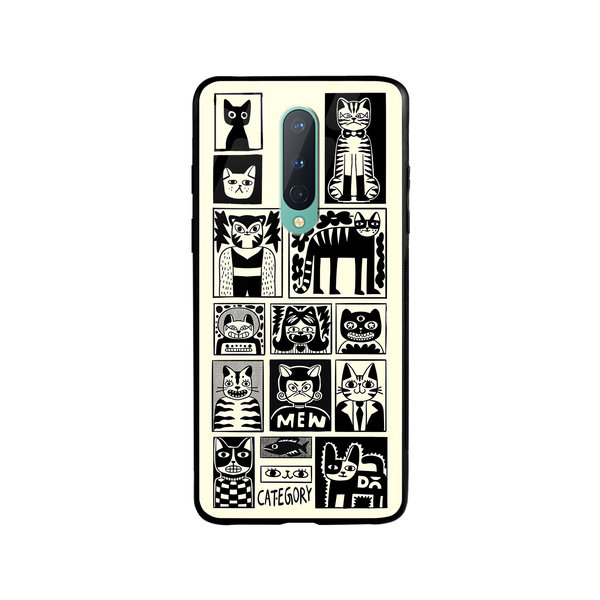 

DailyObjects Mew Men Glass Case Cover For OnePlus 8