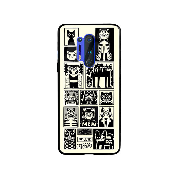 

DailyObjects Mew Men Glass Case Cover For OnePlus 8 Pro