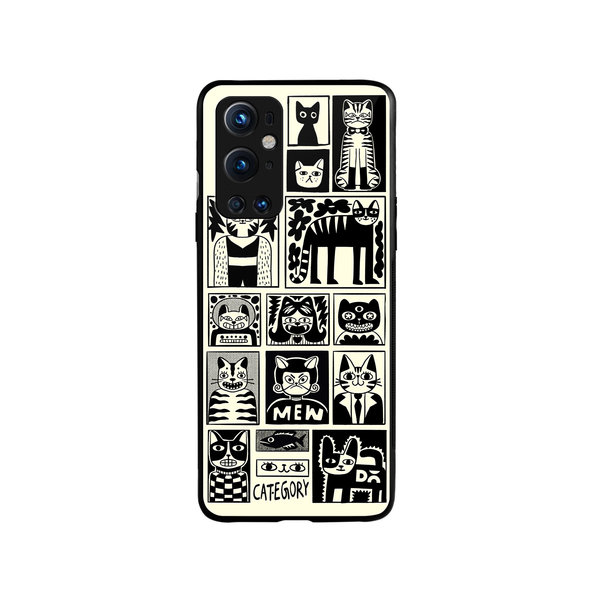 

DailyObjects Mew Men Glass Case Cover For OnePlus 9 Pro