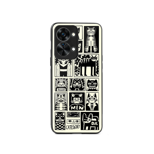 

DailyObjects Mew Men Glass Case Cover For OnePlus Nord 2T