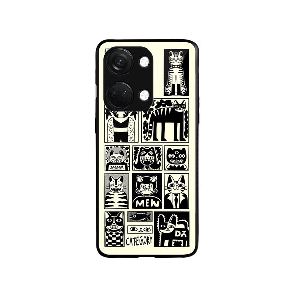 

DailyObjects Mew Men Glass Case Cover For OnePlus Nord 3