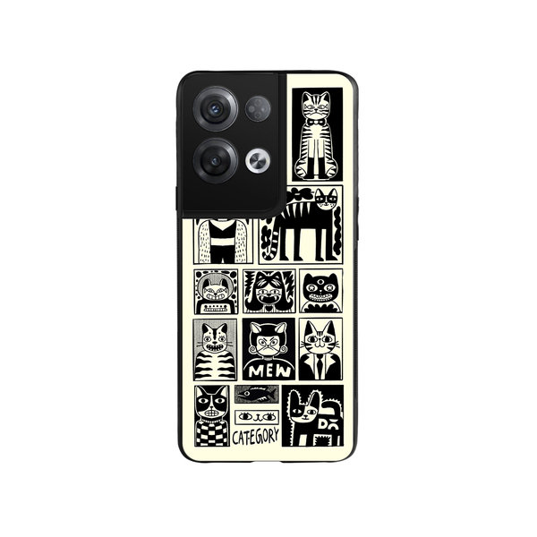 

DailyObjects Mew Men Glass Case Cover For Oppo Reno 8