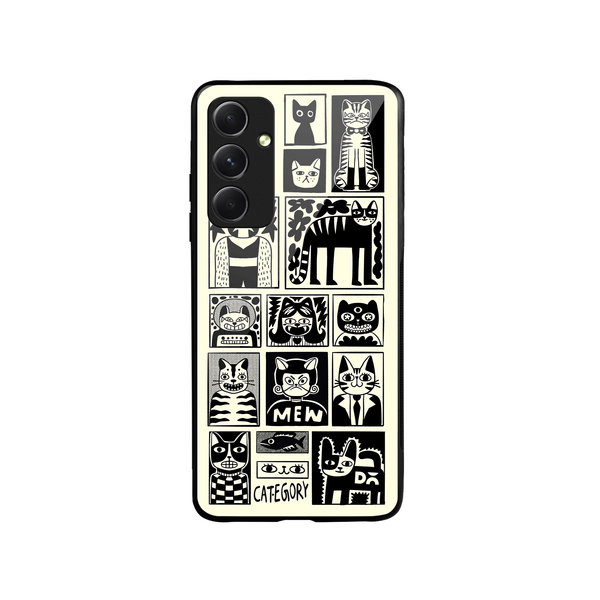 

DailyObjects Mew Men Glass Case Cover For Samsung Galaxy A54 5G