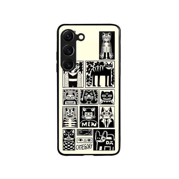 

DailyObjects Mew Men Glass Case Cover For Samsung Galaxy S23 Plus