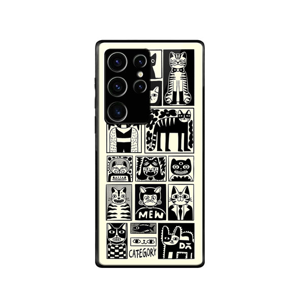 

DailyObjects Mew Men Glass Case Cover For Samsung Galaxy S23 Ultra