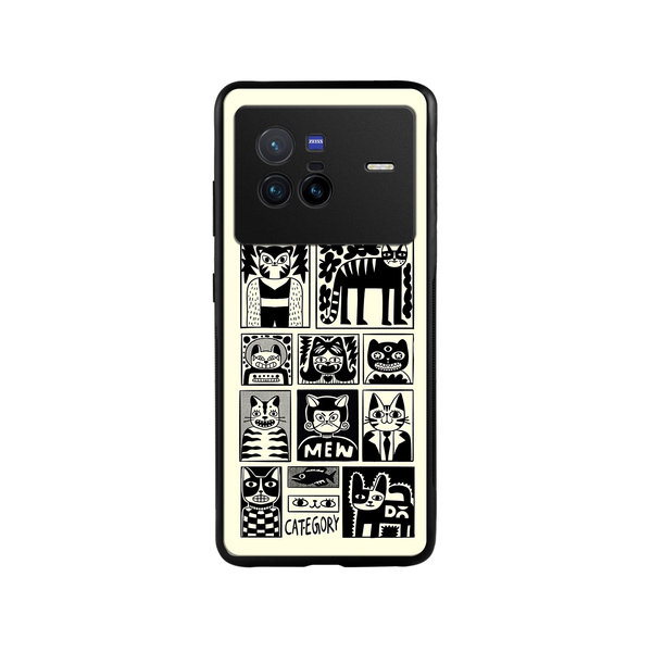 

DailyObjects Mew Men Glass Case Cover For Vivo X80