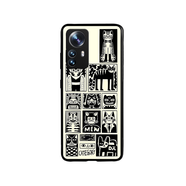 

DailyObjects Mew Men Glass Case Cover For Xiaomi 12 Pro