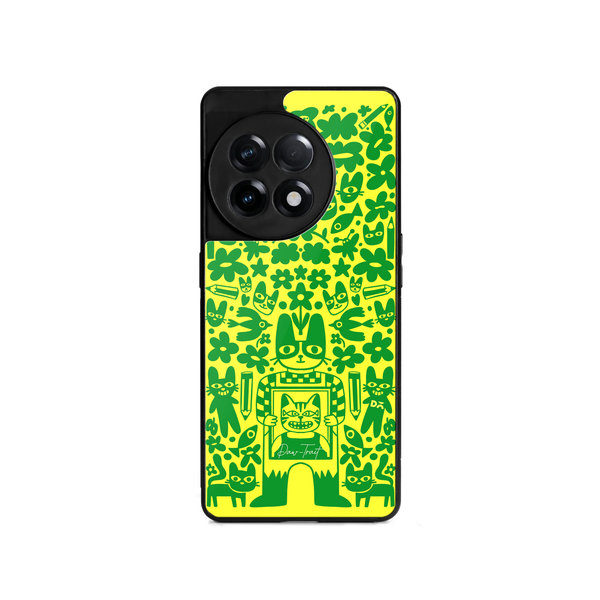 

DailyObjects Mew Sketch Glass Case Cover For OnePlus 11R