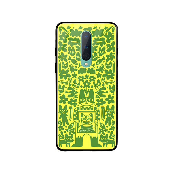 

DailyObjects Mew Sketch Glass Case Cover For OnePlus 8