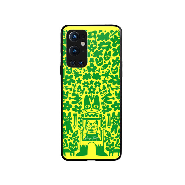 

DailyObjects Mew Sketch Glass Case Cover For OnePlus 9 Pro