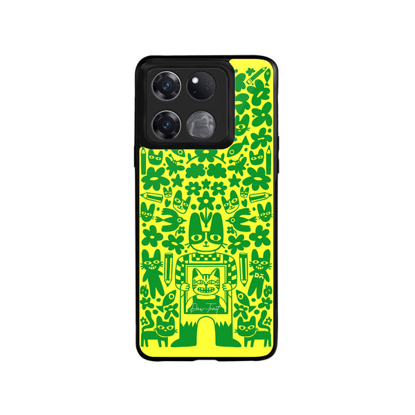 

DailyObjects Mew Sketch Glass Case Cover For OnePlus Ace Racing