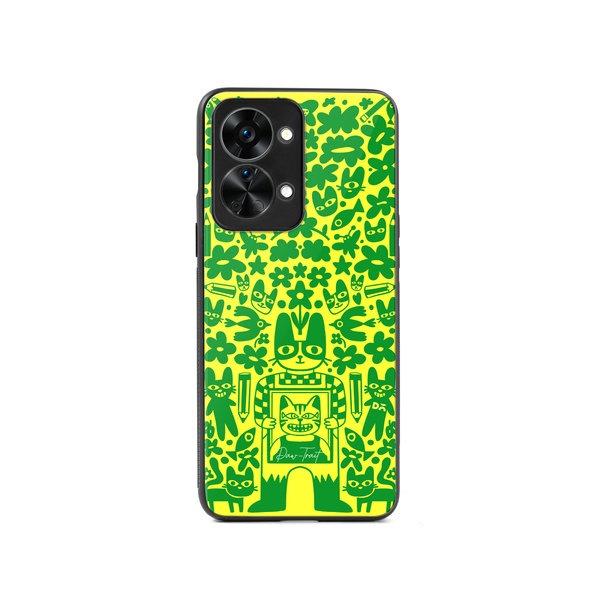 

DailyObjects Mew Sketch Glass Case Cover For OnePlus Nord 2T