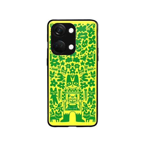 

DailyObjects Mew Sketch Glass Case Cover For OnePlus Nord 3