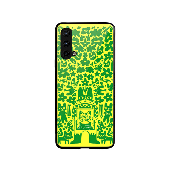

DailyObjects Mew Sketch Glass Case Cover For OnePlus Nord CE
