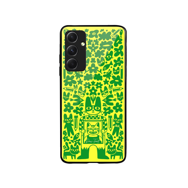 

DailyObjects Mew Sketch Glass Case Cover For Samsung Galaxy A54 5G