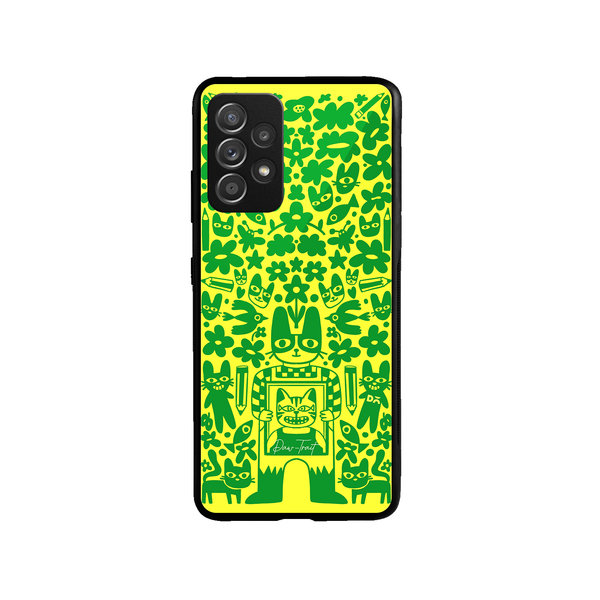 

DailyObjects Mew Sketch Glass Case Cover For Samsung Galaxy A73
