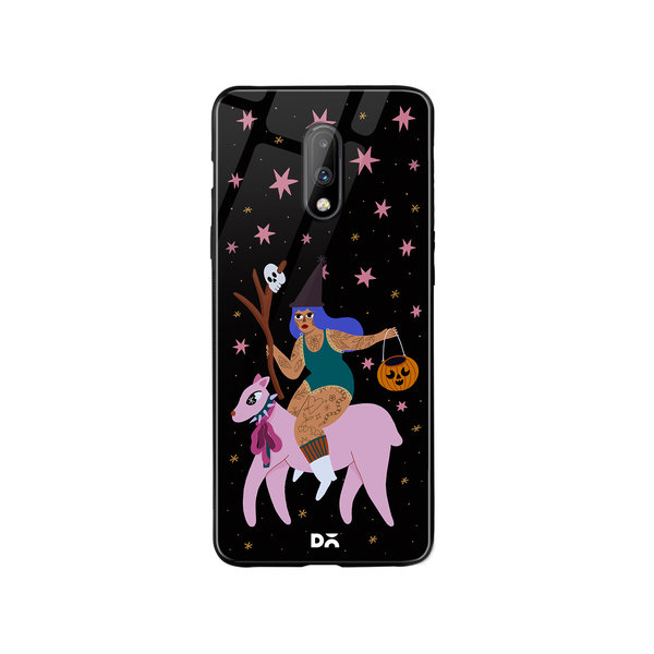 

DailyObjects Midnight Frolic Glass Case Cover For OnePlus 7