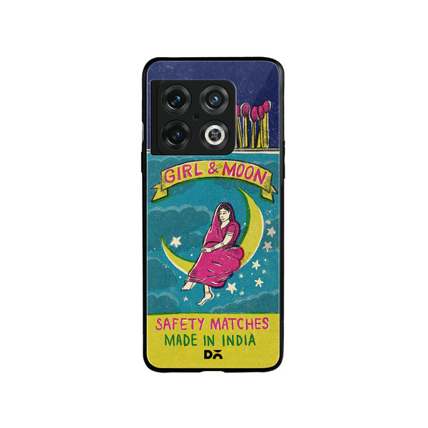

DailyObjects Moon Girl Matchbox Glass Case Cover For OnePlus 10 Pro