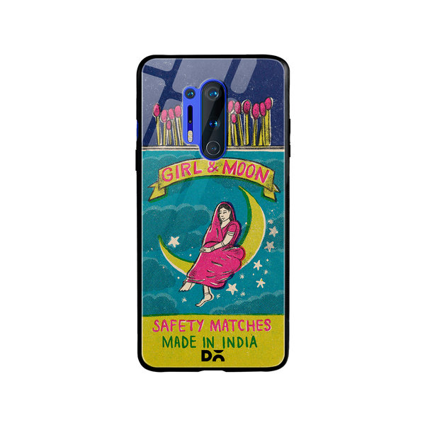 

DailyObjects Moon Girl Matchbox Glass Case Cover For OnePlus 8 Pro