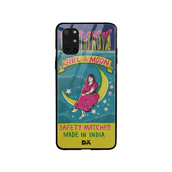 

DailyObjects Moon Girl Matchbox Glass Case Cover For OnePlus 8T