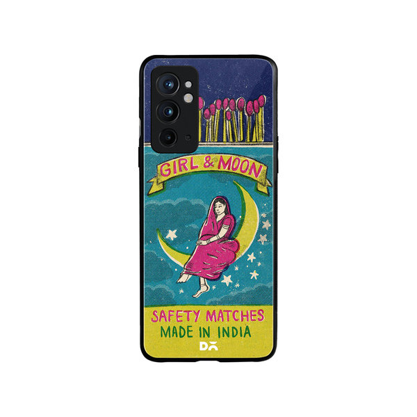 

DailyObjects Moon Girl Matchbox Glass Case Cover For OnePlus 9RT